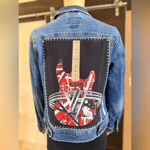 Upcycled Universal Thread Van Halen Denim Jacket Size S
